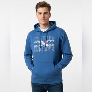 Official Toronto Blue Jays Blue Graphic Hoodie Size XXL